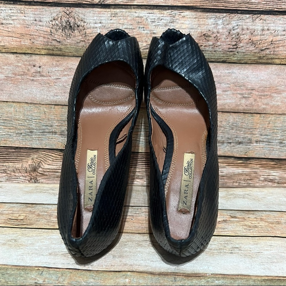 Zara Basic Collection Snake Skin Heels - image 7